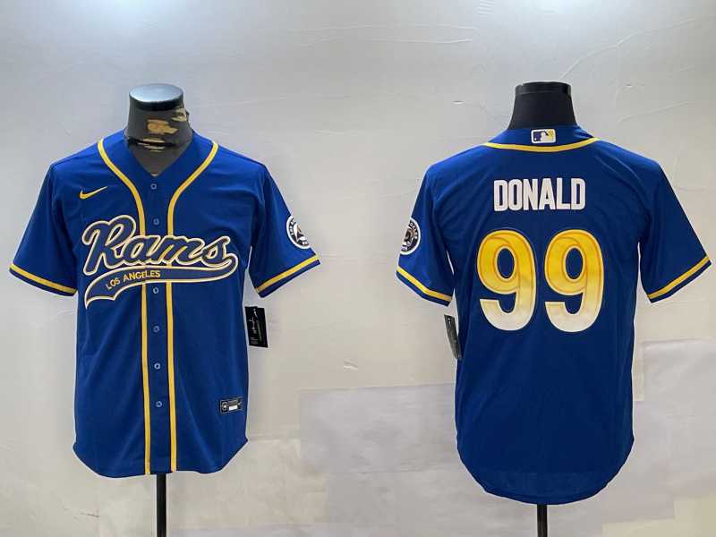 Men%27s Los Angeles Rams #99 Royal Cool Base Stitched Baseball Jerseys->washington commanders->NFL Jersey
